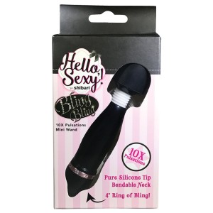 Hello. Sexy! Shibari Bling Mini Wand-black