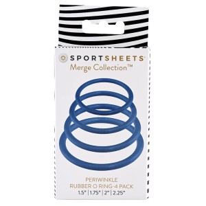 Sportsheets Merge Collection O Ring-periwinkle 4pk
