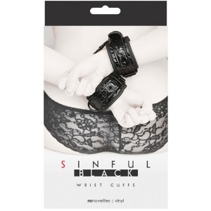 Sinful Wrist Cuffs Black