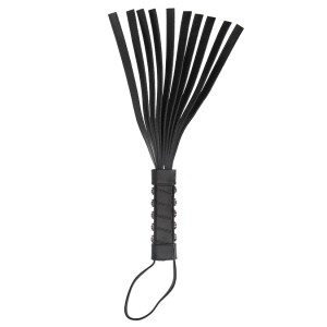 Ouch Skulls & Bones Studded Skull Whip-black