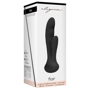 Elegance Flair G-spot And Clitoral Vibe-black