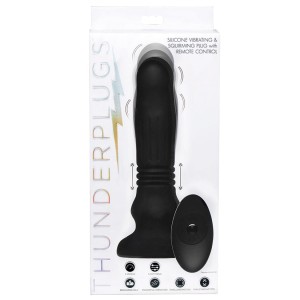 Thunderplugs Swelling & Thrusting Plug With Remote Control-black