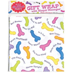 Risqu√© Bachelorette Party-gift Wrap (2 Sheets 20x30)