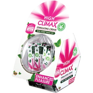 High Climax Female Stimulating Cream 0.067 Fl.  Oz. 50 Pc. Bowl Display