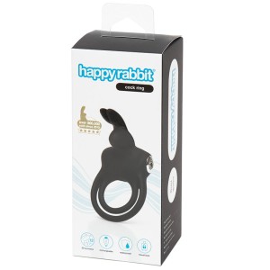 Happy Rabbit Couples Stimulating Love Ring-black