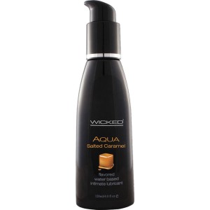 Aqua Salted Caramel Flavored Water-based Intimate Lubricant 2 Oz.