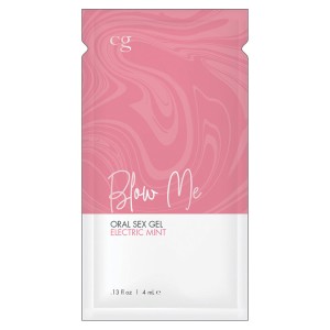 Cg Blow Me Oral Sex Gel-electric Mint Foil Bag Of 24