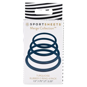 Sportsheets Merge Collection O Ring-turquoise 4pk
