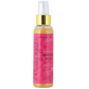 Crazy Girl Wanna Be Glam Glitzy Body Sparkle Mist With Pheromones Tainted Love Gold 4 Fl. Oz. / 118 Ml