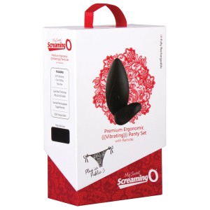 Screaming O My Secret Premium Ergonomic Vibrating Panty Set-black