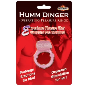Humm Dinger Vibrating Penis Ring Clitoral Stimulator Magenta
