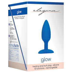 Elegance Glow Heating Anal Butt Plug-blue