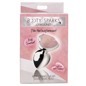 Booty Sparks Gemstones Rose Quartz Heart Small