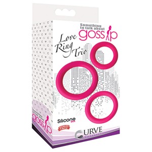 Gossip Love Ring Trio-magenta