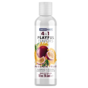 Swiss Navy 4 In 1 Playful Flavors-wild Passion Fruit 1oz