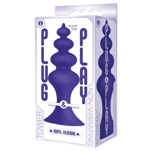 The 9s Plug & Play Tower Anal Plug-plum