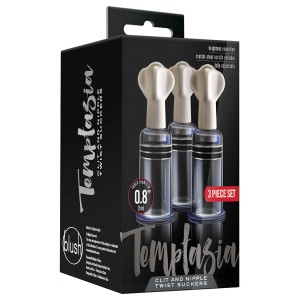Temptasia Clit And Nipple Twist Suckers-clear Set Of 3