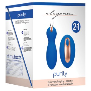 Elegance Purity Bullet With Vibrating Remote-blue