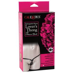 Rechargeable Silicone Lovers Thong With Pleasure Beads