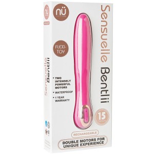 Sensuelle Bentlii 15 Function Double Motor Vibe-magenta