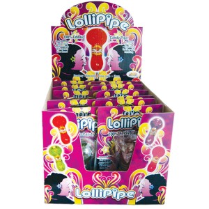 Lollopipes Edible Candy Pipe Assorted Flavors Display 12 Pieces