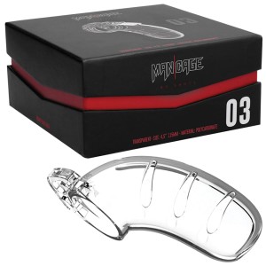 Mancage Model 3 Chastity 4.5 Inch Cock Cage Black