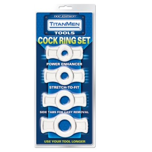 Titanmen Cock Ring Set-clear