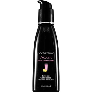 Aqua Pink Lemonade Flavored Water Based  Lubricant 4 Oz. / 120 Ml