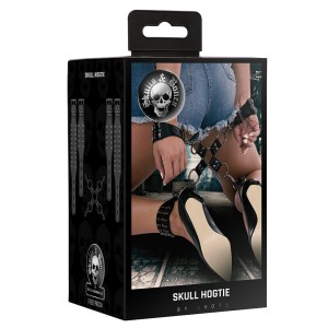 Ouch Skulls & Bones Hogtie With Skulls-black
