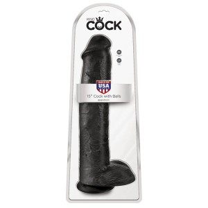 King Cock With Balls-black 15    [regular Price 60.00]