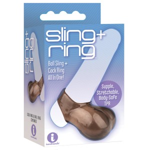 The 9s Sling And Ring Cock Ring And Ball Sling