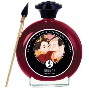 Shunga Body Painting-sparkling Strawberry Wine 3.5oz