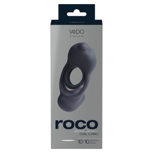 Vedo Roco Dual Motor Vibrating Ring-just Black