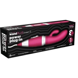 Bodywand Wand Plus  Rabbit 8 Power Plug-in Silicone Vibe Pink