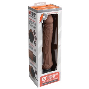 Powercocks Girthy Realistic Vibrator-dark Brown 8
