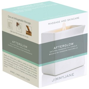 Jimmyjane Afterglow Natural Massage Oil Candle-cucumber