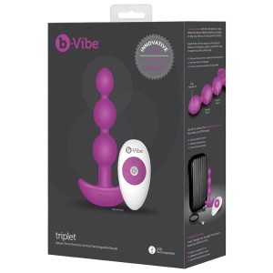 B-vibe Triplet Anal Beads-fuchsia