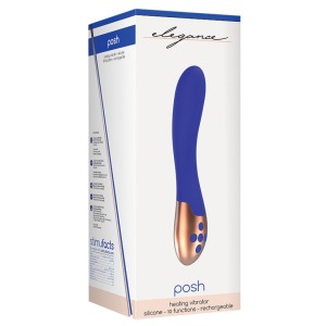 Elegance Posh Heating Vibrator-blue 7.75