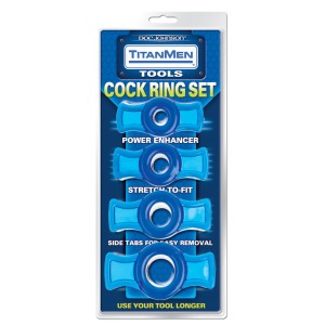 Titanmen Cock Ring Set-blue