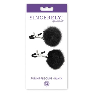 Sincerely Fur Nipple Clips Black