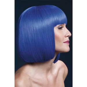 Fever Smiffys Elise Wig Sleek Bob With Fringe-blue 13