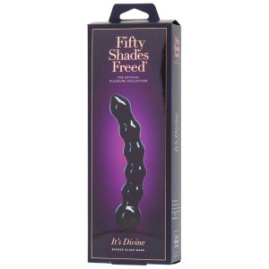 Fifty Shades Freed Its Divine Glass Beaded Dildo-black
