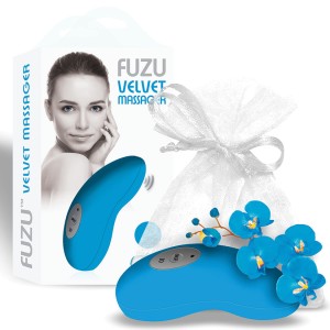 Fuzu Velvet Palm Massager-neon Blue