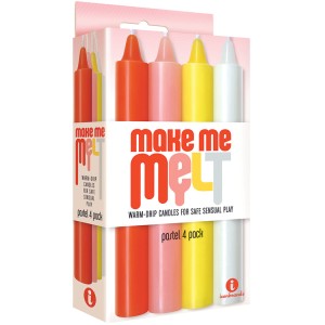 The 9s Make Me Melt Sensual Warm-drip Candles 4 Pack Pastel