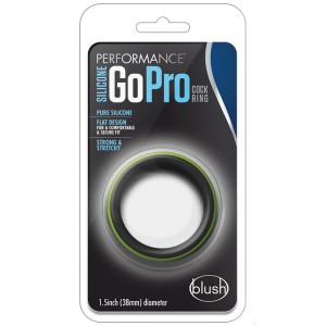 Performance Silicone Go Pro Cock Ring  Black/green/black