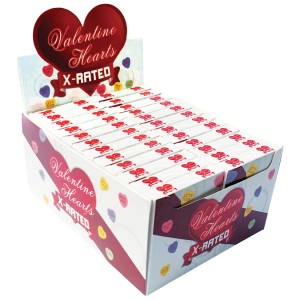 Valentines X Rated Heart Candy Assorted Display Of 24