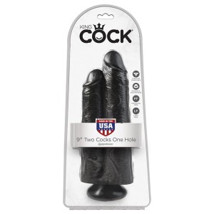 King Cock Two Cocks One Hole-black 9    [regular Price 26.00]