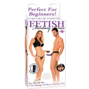 Fetish Fantasy Series For Him Or Her Vibrating Hollow Strap-on Purple