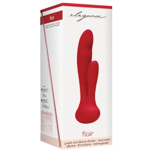 Elegance Flair G-spot And Clitoral Vibe-red