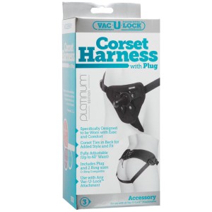 Vac-u-lock Platinum Edition Corset Harness Black